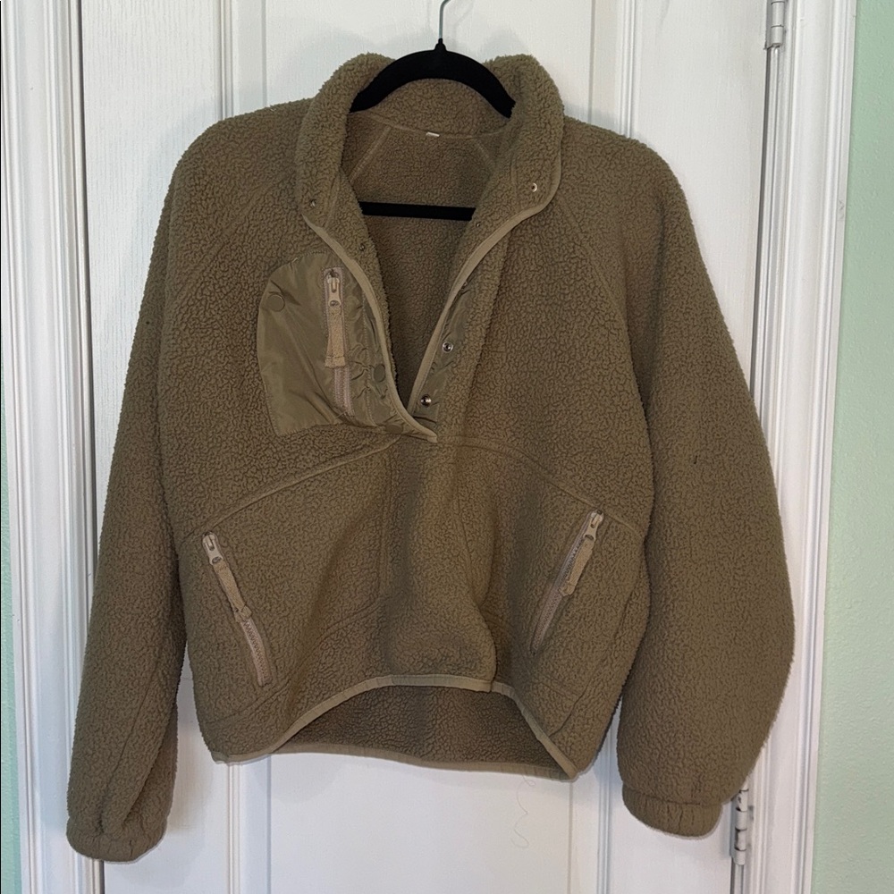 Cozy Tan Fleece Pullover